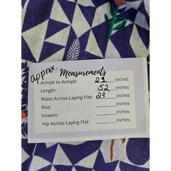 Emily Lovelock Linen Blend Midi Shirt Dress Size Large Cottagecore Scandinavian - Picture 11 of 11